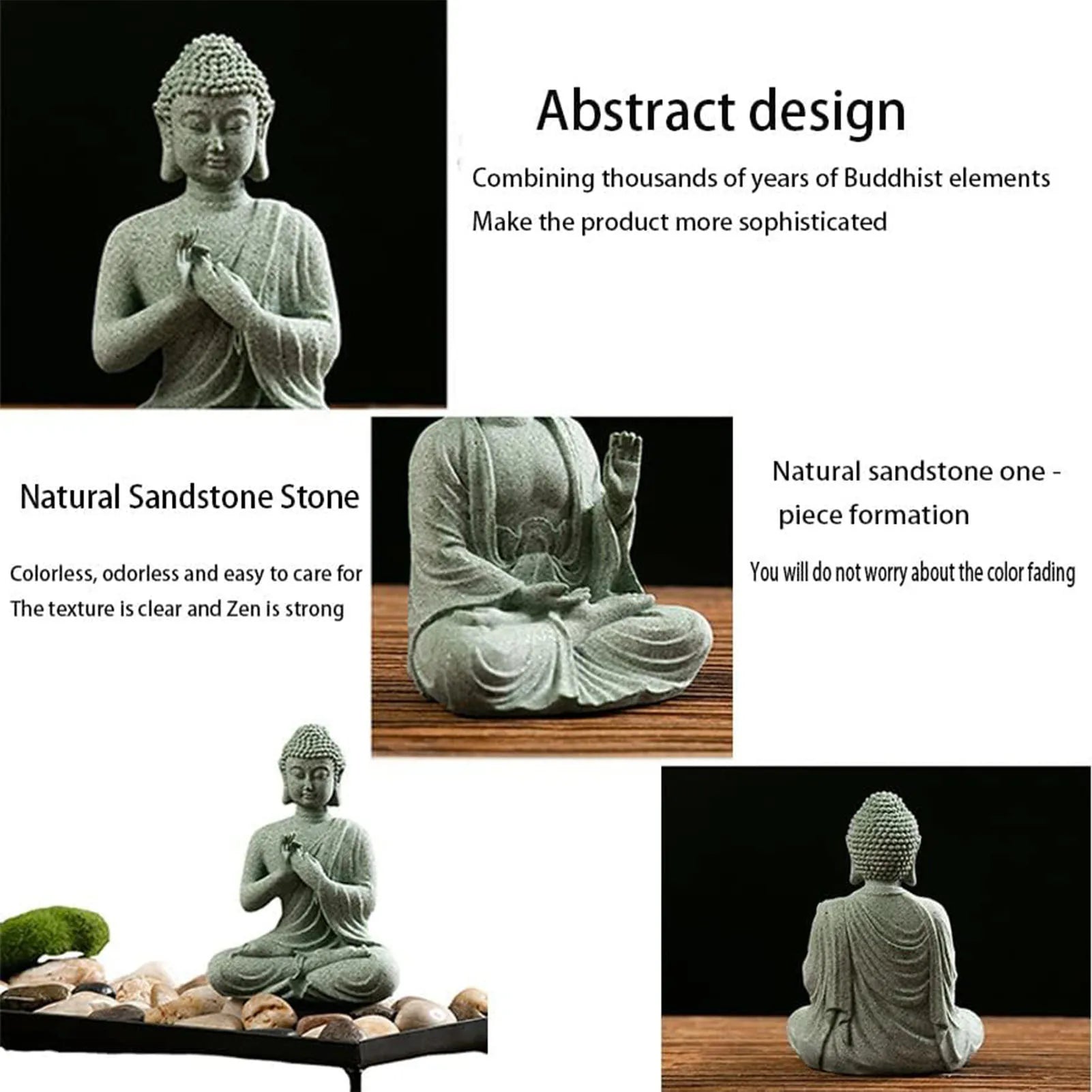 Meditating Buddha Statue Sculpture Creative Craft Tabletop Statue for Birthday Gifts New Year'S Gifts