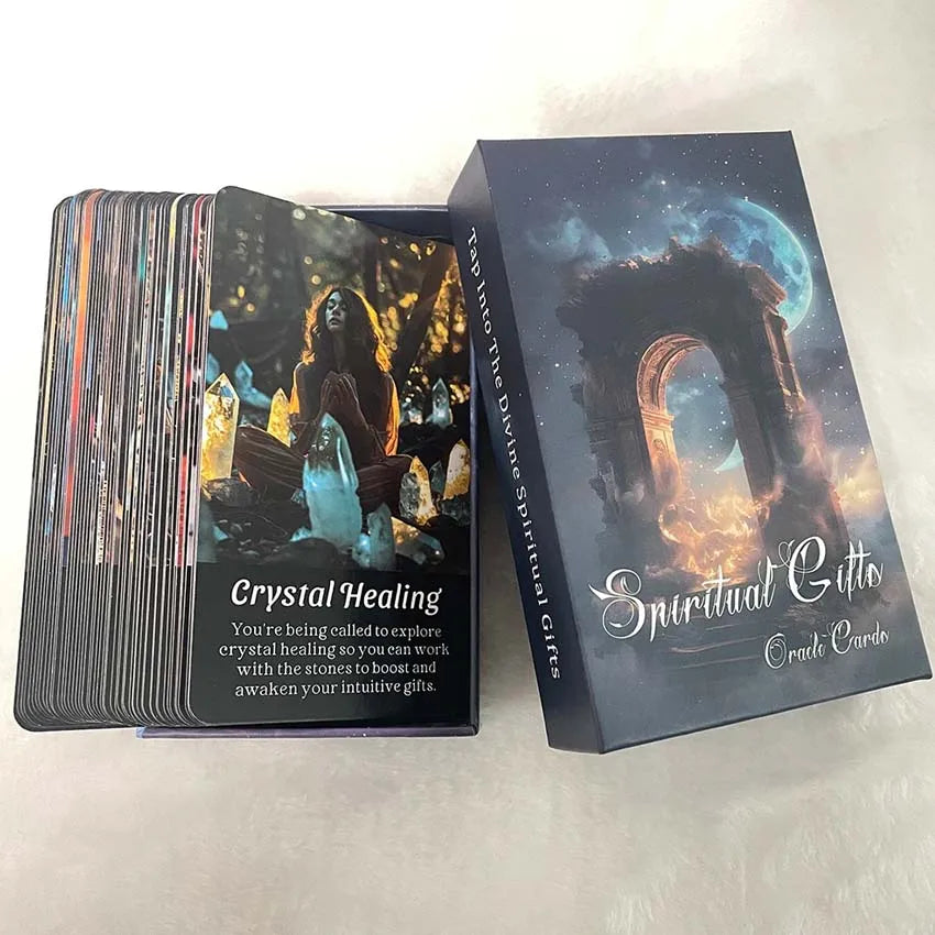 Tarot Deck Spiritual Gifts Oracle Cards 12X7Cm,56-Cards Divination