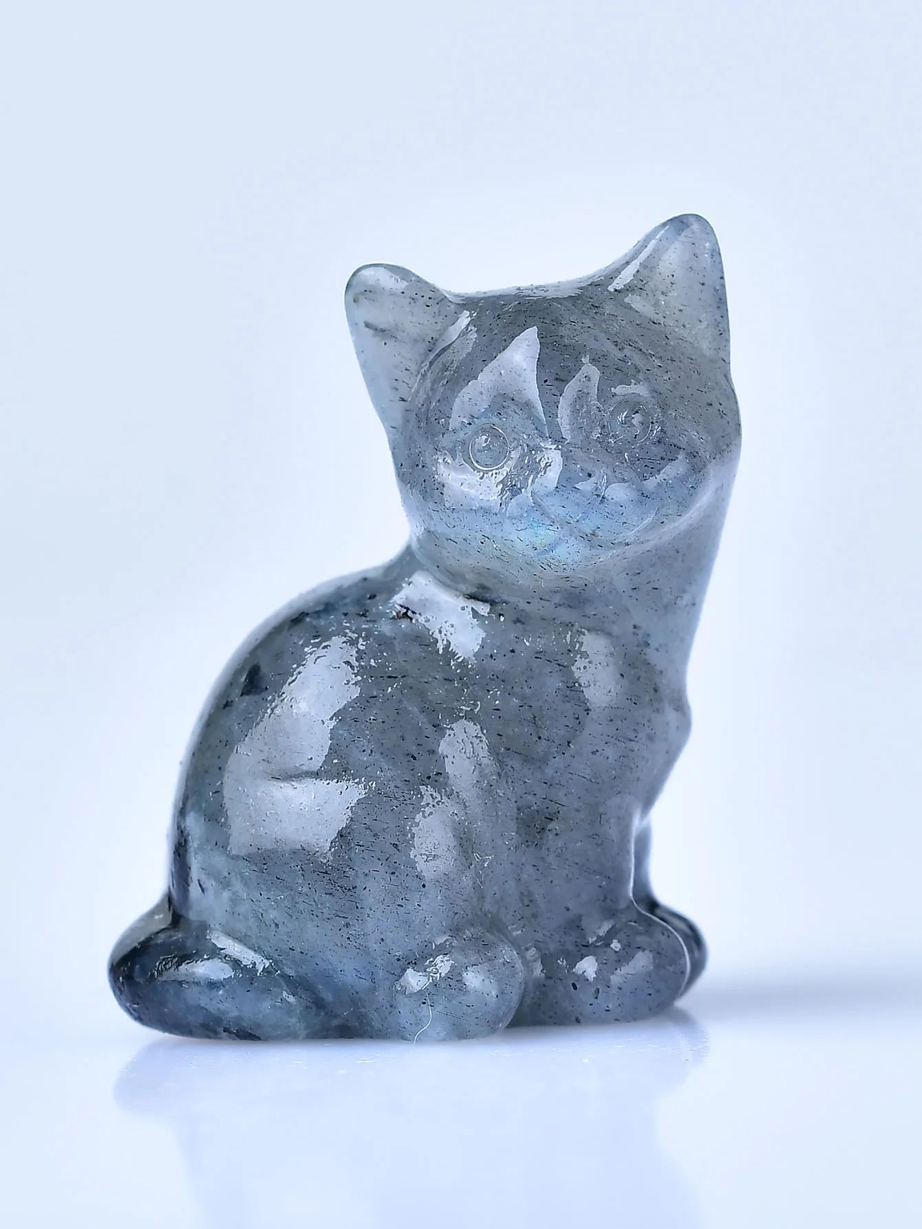 Natural Crystal Carved Cat, a Perfect Choice for Home Decoration as a Crystal Gift Ornament, a Great Option for Healing Crystals