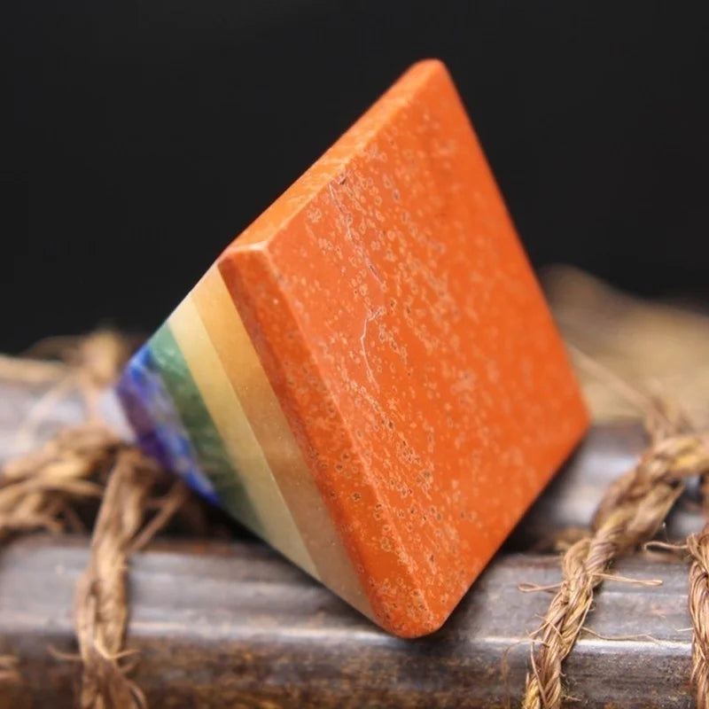 7 Chakra Multi-Stone Reiki Pyramid Healing Spiritual Gemstones Energy Generator Gifts