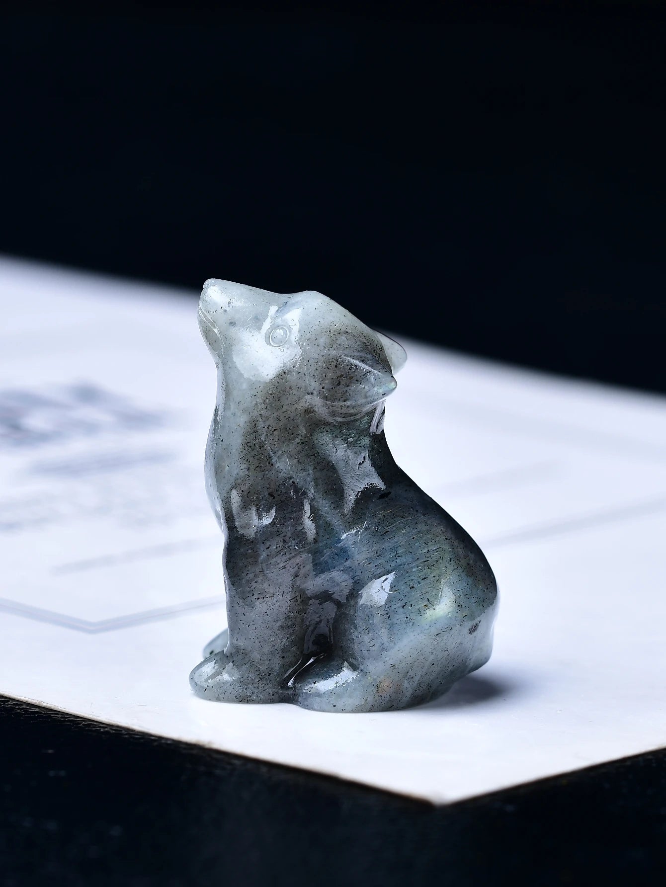 Natural Crystal Carved Wolf, a Perfect Choice for Home Decoration as a Crystal Gift Ornament, a Great Option for Healing Crystal