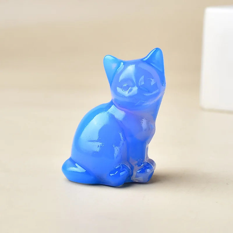 Natural Crystal Carved Cat, a Perfect Choice for Home Decoration as a Crystal Gift Ornament, a Great Option for Healing Crystals