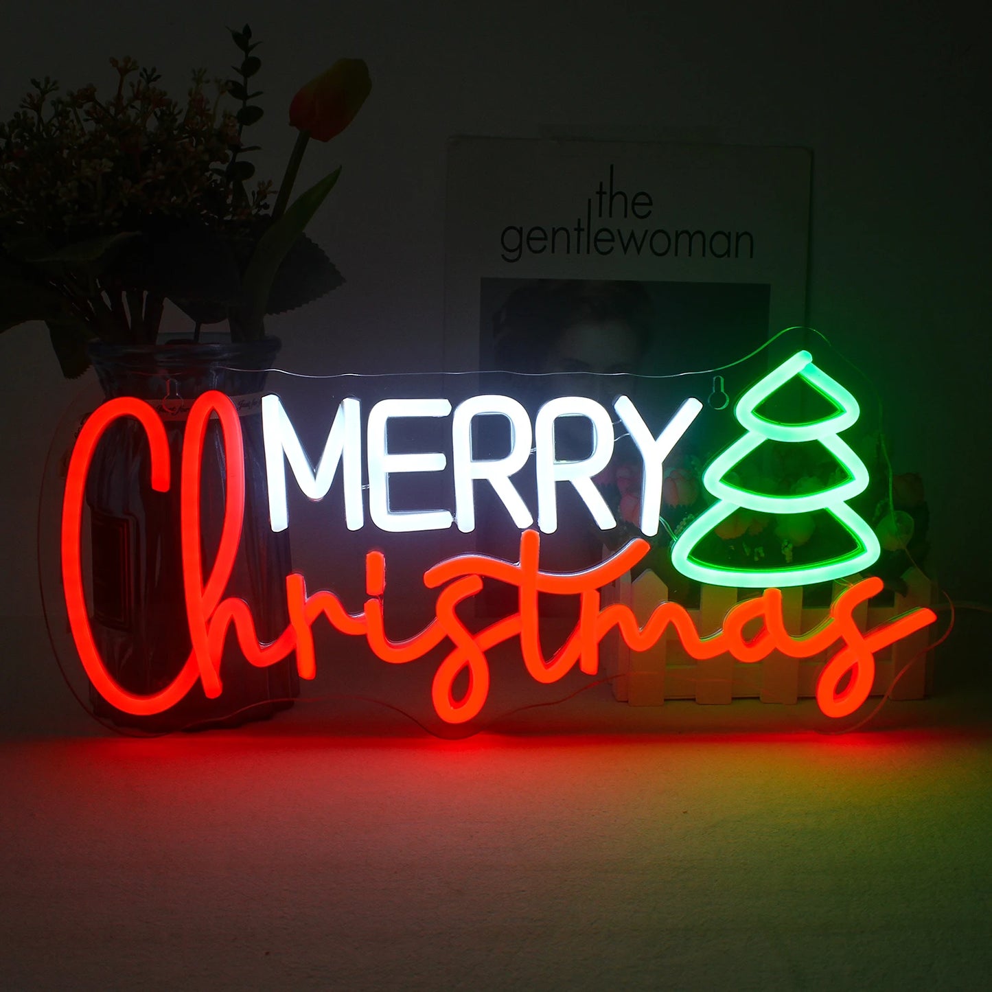 Merry Christmas Neon Sign Led Neon Light Christmas Decoration Indoor for Bedroom Party Bar Christmas Decorations Art Wall Decor