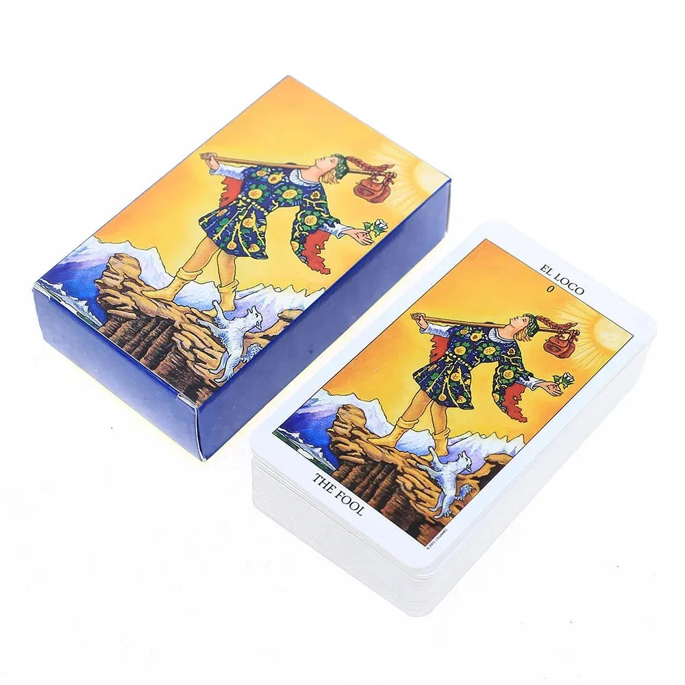 Pink Tarot Cards Deck Set Classic Knight Rider Waite Tarot Card for Beginners Divination Fate Pocket Size Party Board Card Game