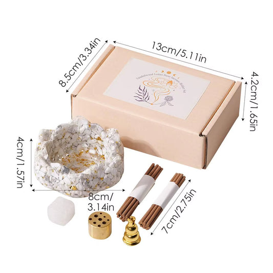 Crystal Incense Holder for Sticks Flower Incense Tray Ash Catcher Natural Handmade Incense Burner Ash Tray for Yoga Spa Room