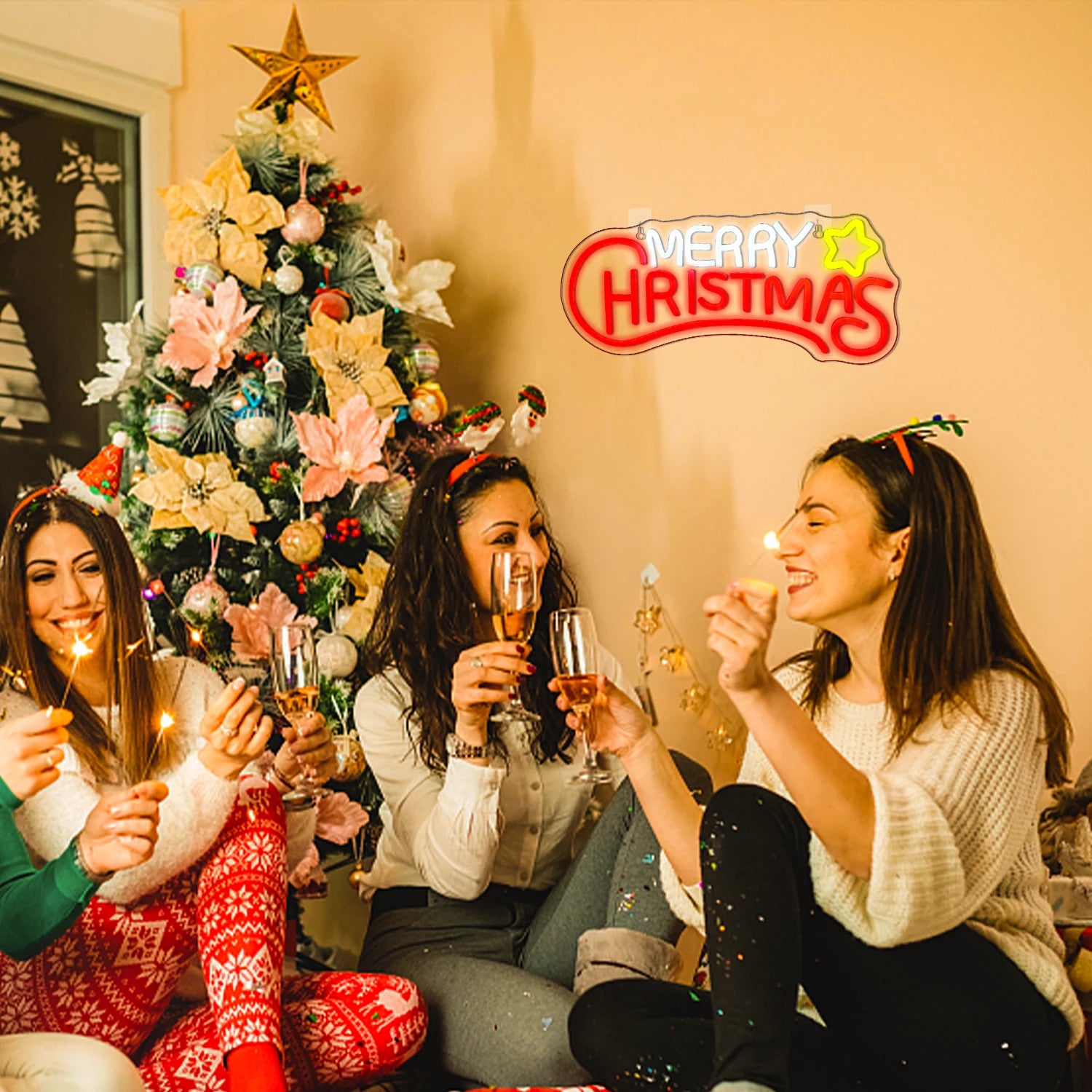 Merry Christmas Neon Sign Led Neon Light Christmas Decoration Indoor for Bedroom Party Bar Christmas Decorations Art Wall Decor