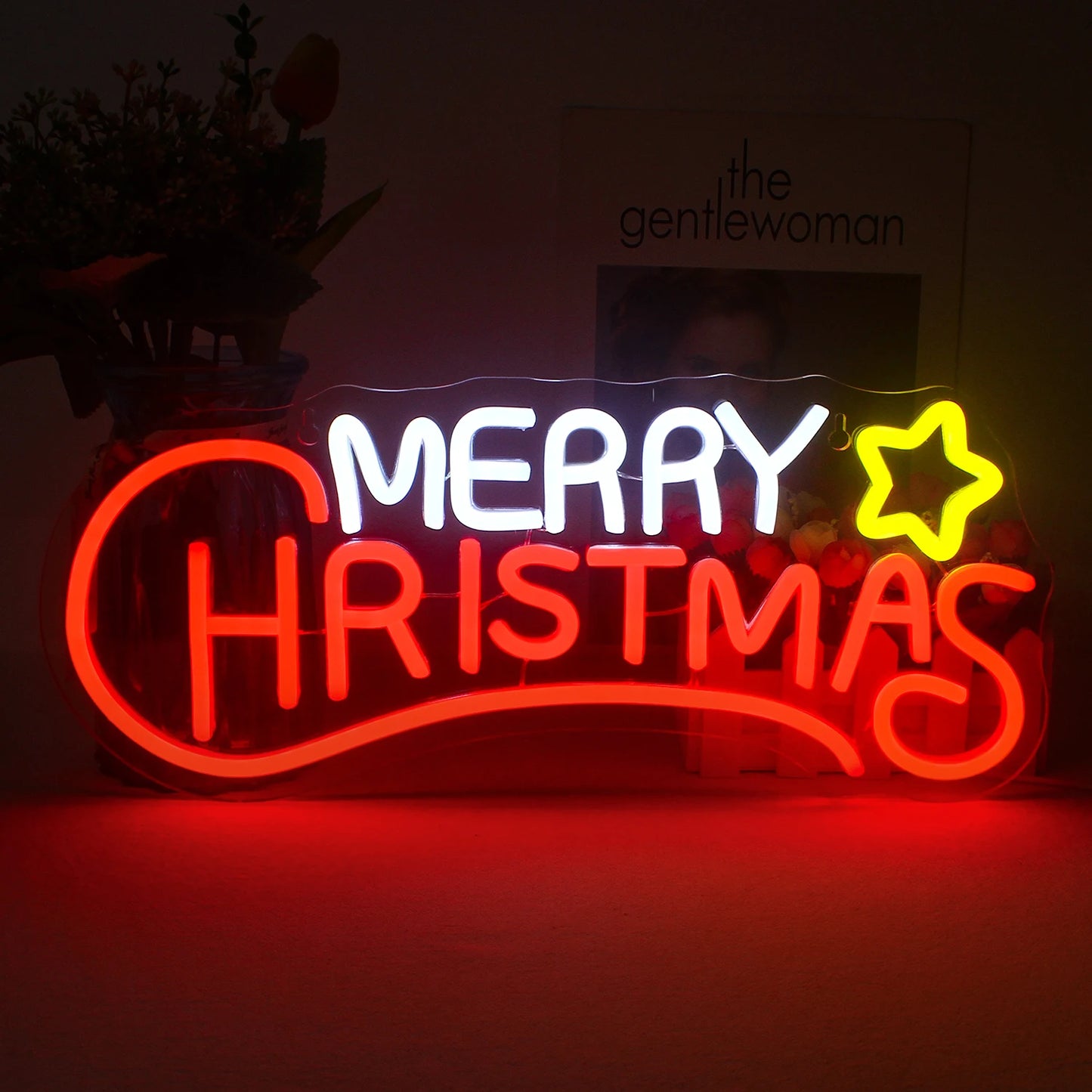 Merry Christmas Neon Sign Led Neon Light Christmas Decoration Indoor for Bedroom Party Bar Christmas Decorations Art Wall Decor