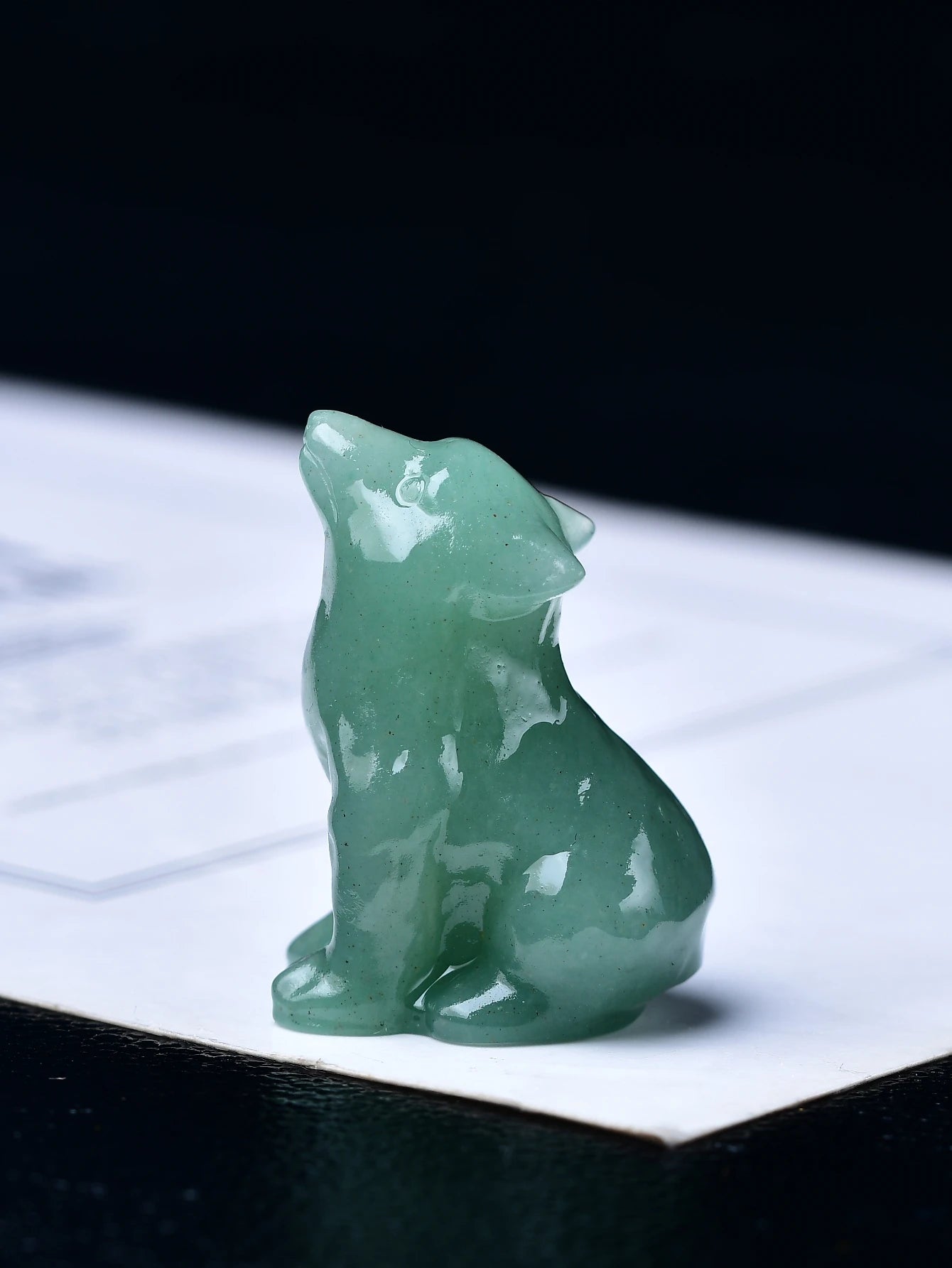 Natural Crystal Carved Wolf, a Perfect Choice for Home Decoration as a Crystal Gift Ornament, a Great Option for Healing Crystal