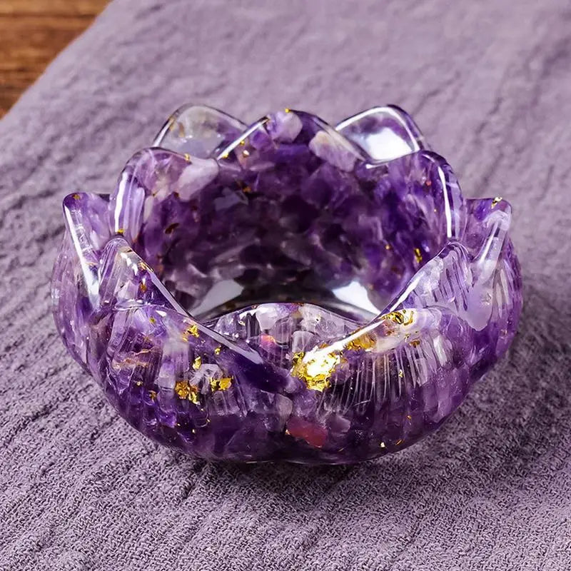 Crystal Incense Holder for Sticks Flower Incense Tray Ash Catcher Natural Handmade Incense Burner Ash Tray for Yoga Spa Room
