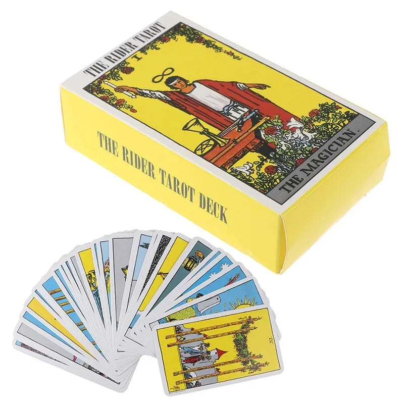 Pink Tarot Cards Deck Set Classic Knight Rider Waite Tarot Card for Beginners Divination Fate Pocket Size Party Board Card Game