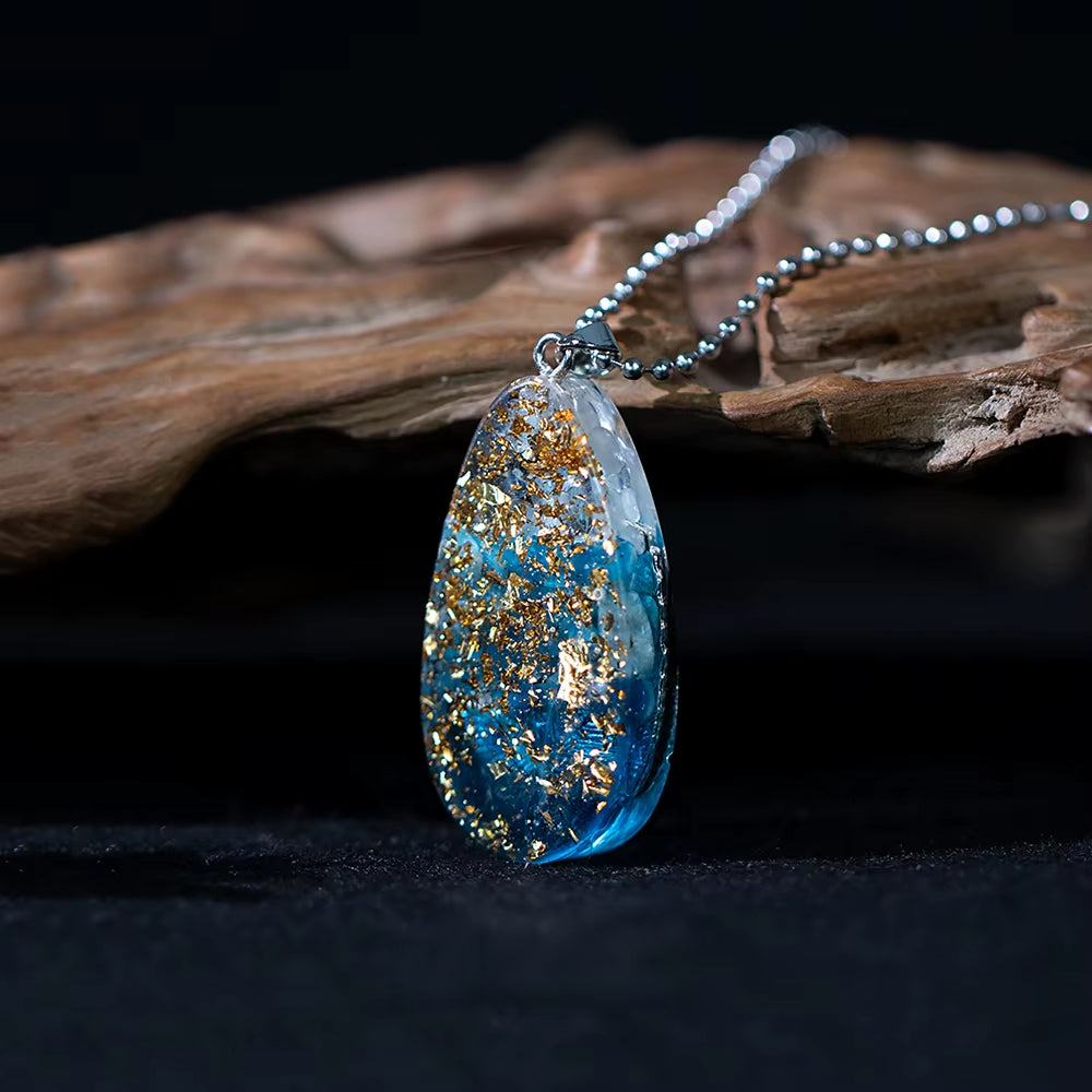 Angel Wing Necklace with Cross Pendant -Energy Apatite Crystal - Reiki Gemstone Healing Jewelry Gift for Women'S