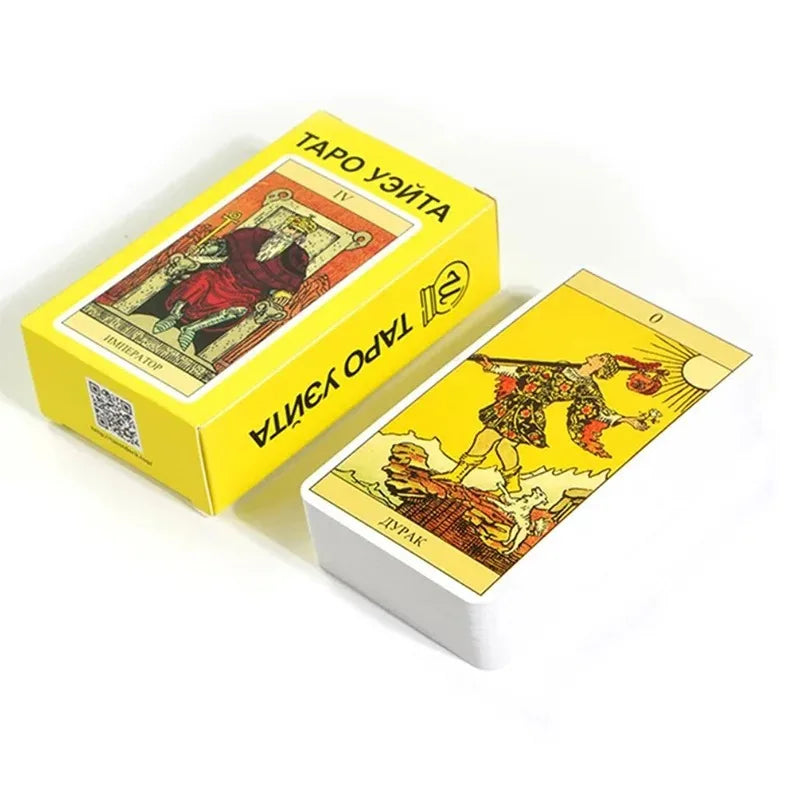 Pink Tarot Cards Deck Set Classic Knight Rider Waite Tarot Card for Beginners Divination Fate Pocket Size Party Board Card Game