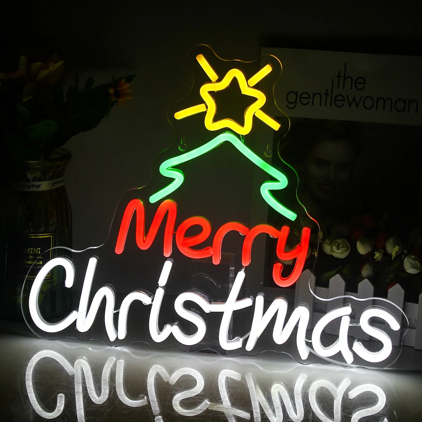 Merry Christmas Neon Sign Led Neon Light Christmas Decoration Indoor for Bedroom Party Bar Christmas Decorations Art Wall Decor